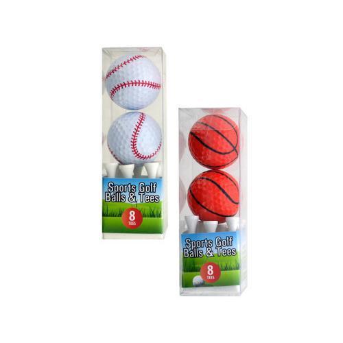 Sports Golf Balls and Tees Set ( Case of 12 )