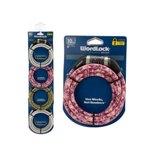 WordLock Printed Steel Cable Bike Lock ( Case of 8 )