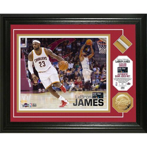 LeBron James 2015 All-Star Game Used Net Gold Coin Photo Mint