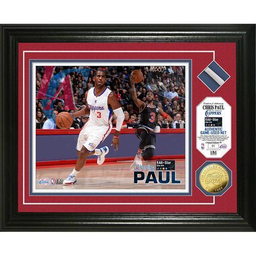 Chris Paul 2015 All-Star Game Used Net Gold Coin Photo Mint