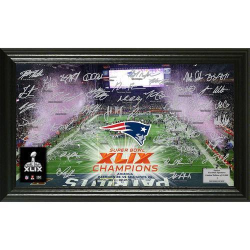 New England Patriots Super Bowl XLIX Champions Celebration" Signature Photo"