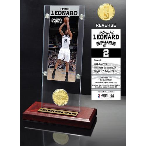 Kawhi Leonard Ticket &amp; Minted Coin Desktop Acrylic