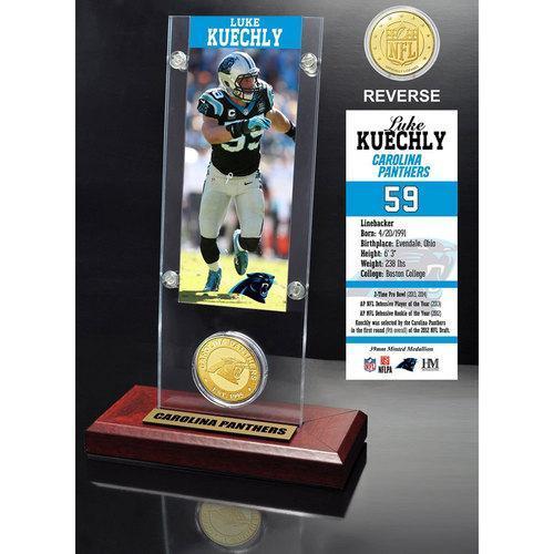 Luke Kuechly Ticket &amp; Bronze Coin Acrylic Desk Top