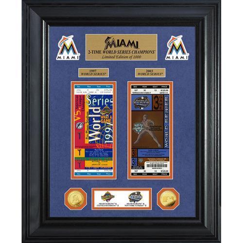 Miami Marlins World Series Deluxe Gold Coin &amp; Ticket Collection