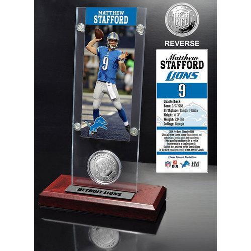 Matthew Stafford Ticket &amp; Minted Coin Acrylic Desktop