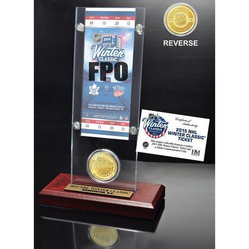 2015 Winter Classic Ticket &amp; Bronze Coin Acrylic Desktop