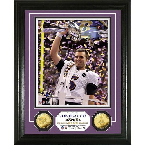 Joe Flacco Super Bowl XLVII Champion Gold Coin Photomint