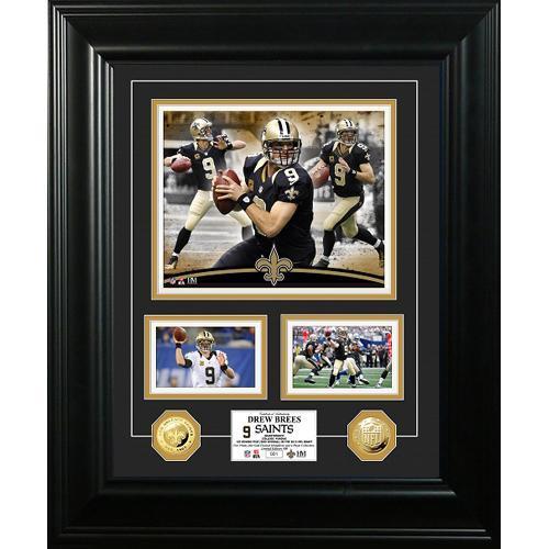 Drew Brees inMarqueein Gold Coin Photo Mint