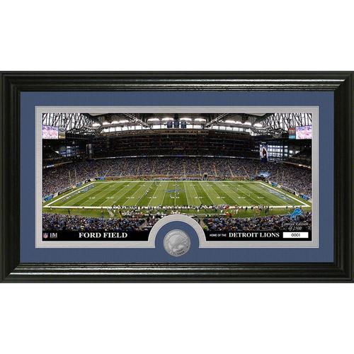 Detroit Lions inStadiumin Minted Coin Panoramic Photo Mint