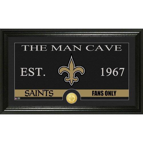 New Orleans Saints The Man Cave" Bronze Coin Panoramic Photo Mint"