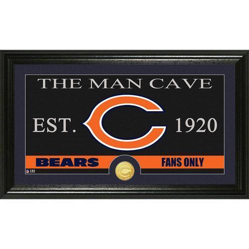 Chicago Bears The Man Cave" Bronze Coin Panoramic Photo Mint"