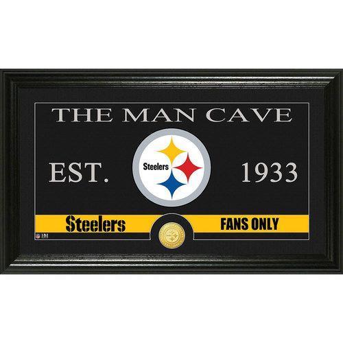 Pittsburgh Steelers The Man Cave" Bronze Coin Panoramic Photo Mint"