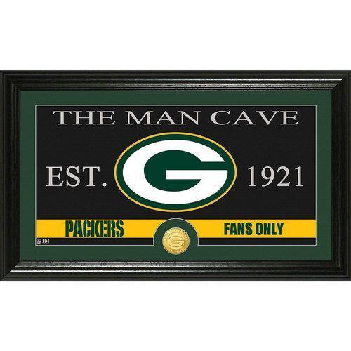 Green Bay Packers The Man Cave" Bronze Coin Panoramic Photo Mint"