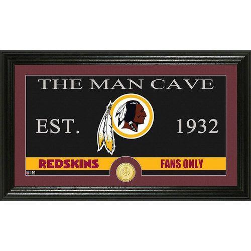 Washington Redskins The Man Cave" Bronze Coin Panoramic Photo Mint"