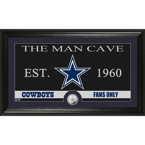 Dallas Cowboys The Man Cave" Minted Coin Panoramic Photo Mint"