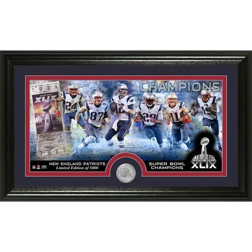 New England Patriots Super Bowl XLIX Champions Minted Coin Panoramic Photo Mint