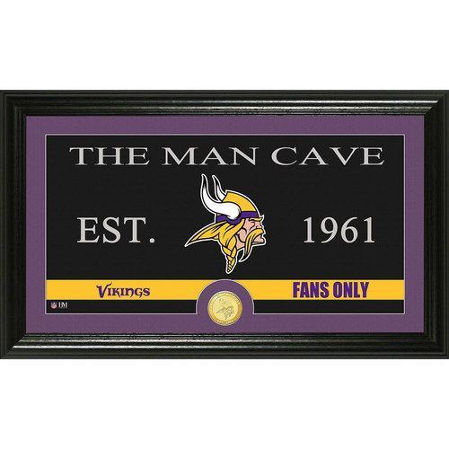 Minnesota Vikings Man Cave" Bronze Coin Panoramic Photo Mint"