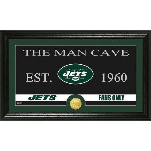 New York Jets Man Cave" Bronze Coin Panoramic Photo Mint"