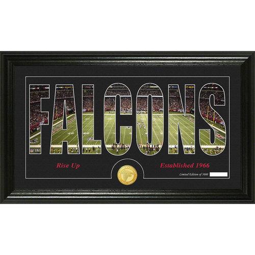 Atlanta Falcons Silhouette" Bronze Coin Panoramic Photo Mint"