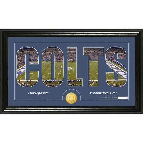 Indianapolis Colts Silhouette" Bronze Coin Panoramic Photo Mint"