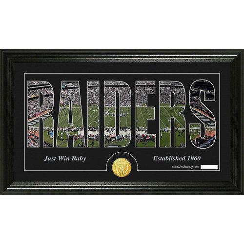 Oakland Raiders Silhouette" Bronze Coin Panoramic Photo Mint"