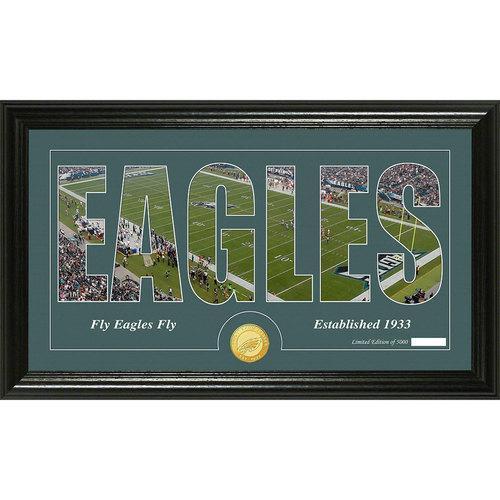 Philadelphia Eagles Silhouette" Bronze Coin Panoramic Photo Mint"