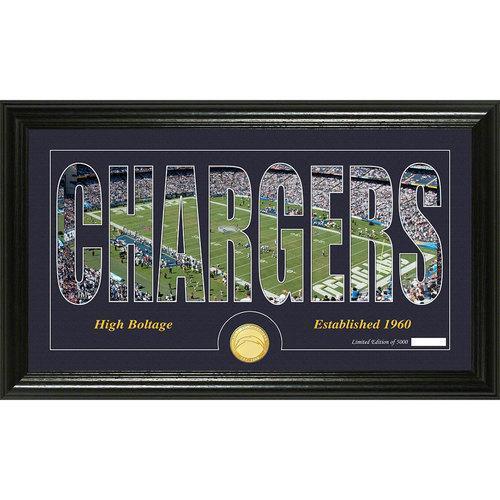 San Diego Chargers Silhouette" Bronze Coin Panoramic Photo Mint"