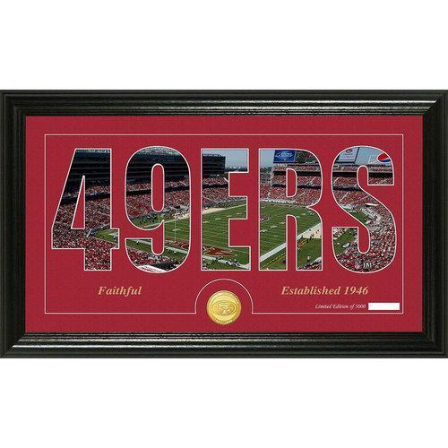 San Francisco 49ers Silhouette" Bronze Coin Panoramic Photo Mint"