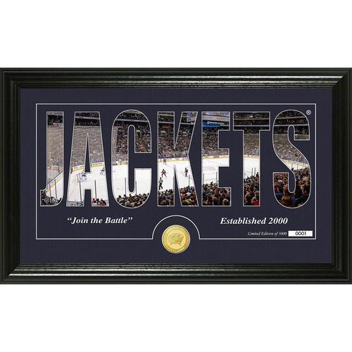 Columbus Blue Jackets Silhouette" Bronze Coin Panoramic Photo Mint"