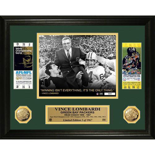 Vince Lombardi Super Bowl Ticket Gold Coin Photo Mint