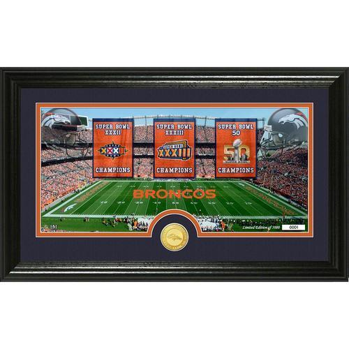 Denver Broncos Super Bowl Traditions" Bronze Coin Panoramic Photo Mint"