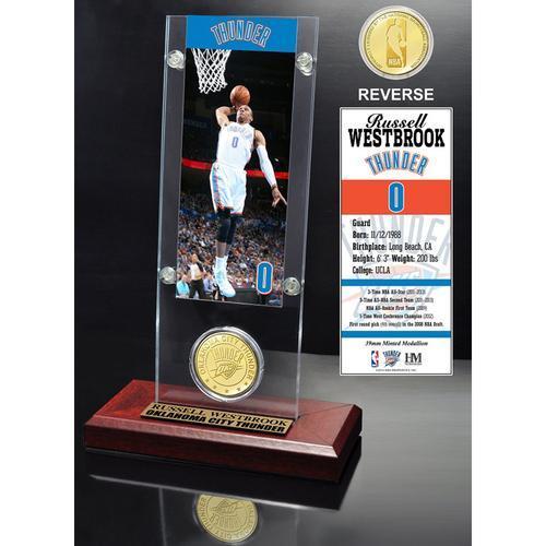 Russell Westbrook Ticket &amp; Bronze Coin Acrylic Desk Top