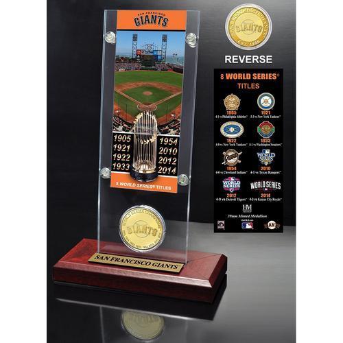 San Francisco Giants 8-time WS Champs Ticket Acrylic &amp; Coin