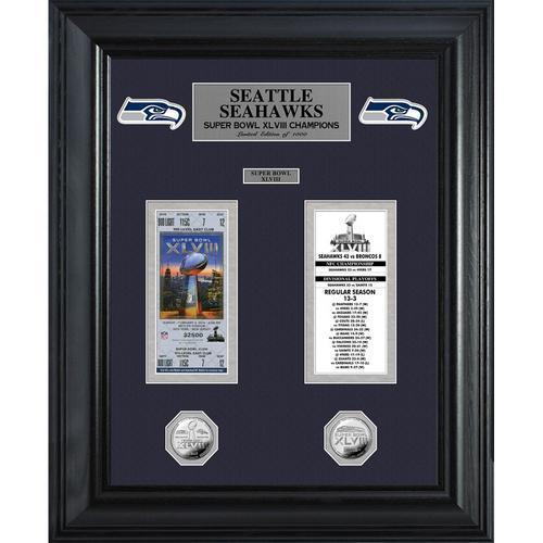 Seattle Seahawks Super Bowl Ticket and Game Coin Collectable