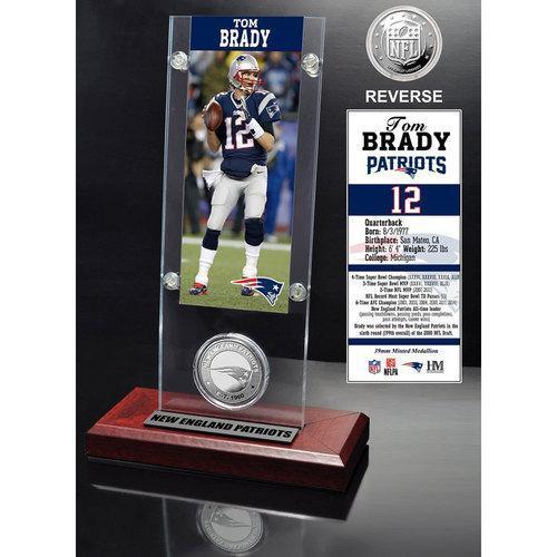 Tom Brady Ticket &amp; Minted Coin Acrylic Desk Top