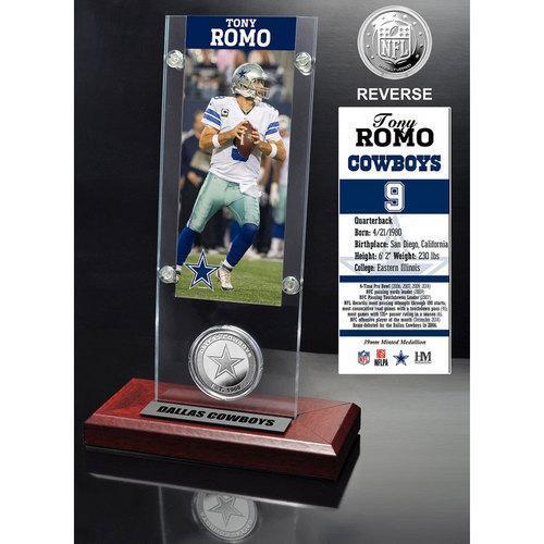 Tony Romo Ticket &amp; Minted Coin Acrylic Desk Top