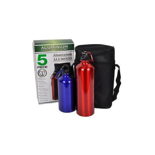 Aluminum camping bottle set 5 pieces ( Case of 1 )